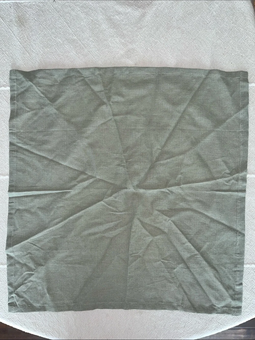 Sage Green Linen Dinner Napkins - Set of 8